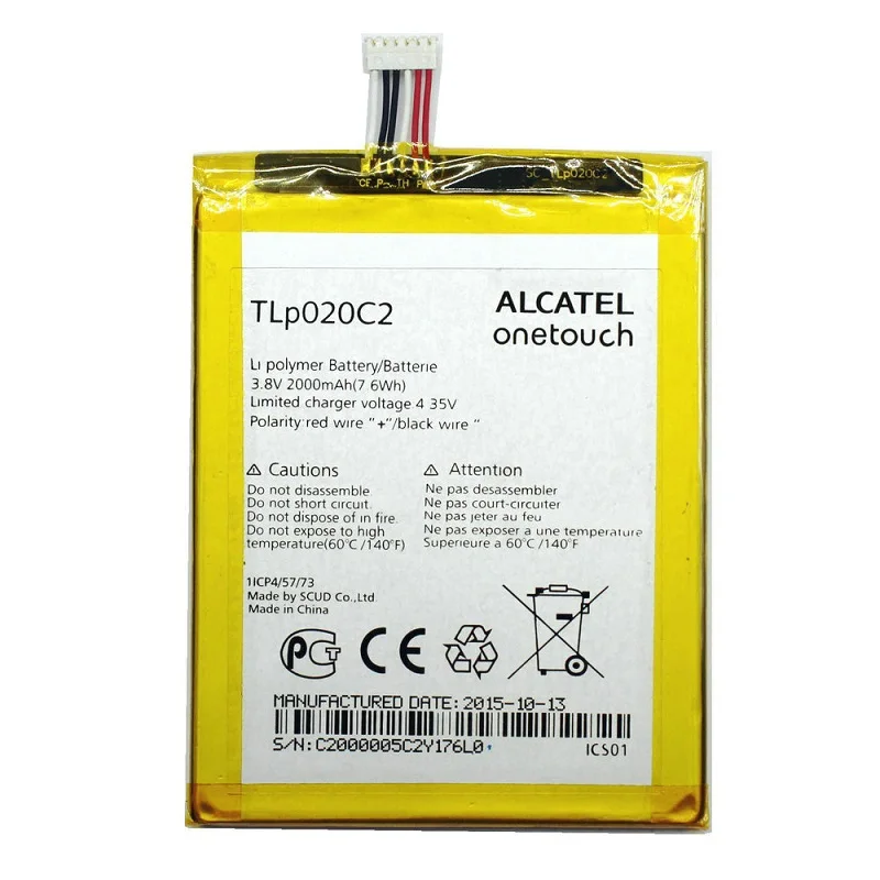 Аккумулятор TLP020C2 для Alcatel Idol x1s 6034R S950 x 6037y 6040x6032 TCL аккумулятор 2000 мАч | Мобильные