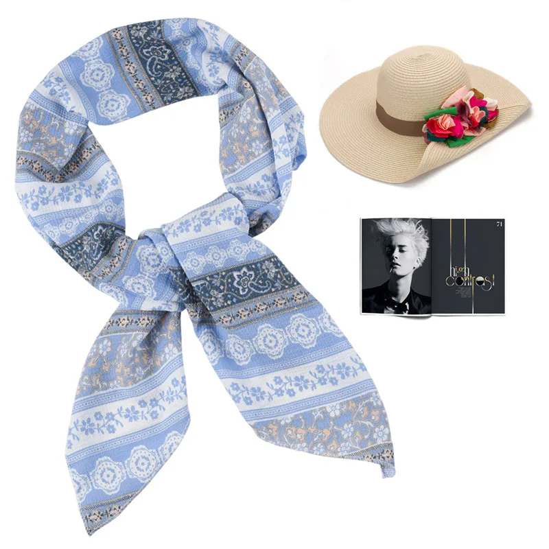 ladies female scarves headband spring simple scarf long foulards femme accessories Print Infinity Loop Scarf Gift for morther | Аксессуары