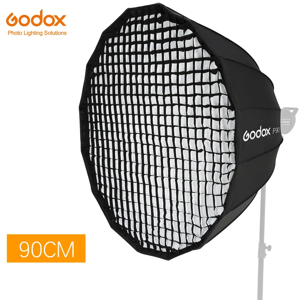Godox P90H 90 см софтбокс с сотовой сеткой портативный глубокий параболический Bowens