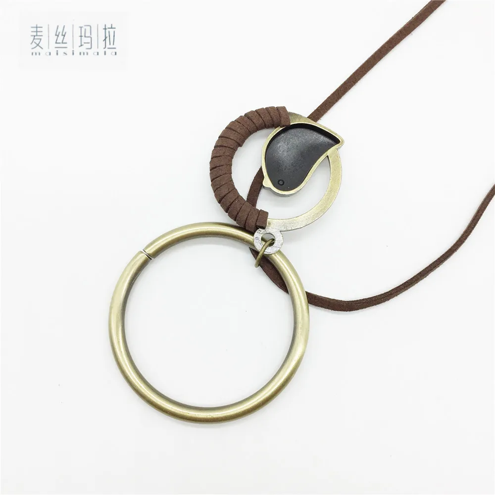 Length Adjustable Leather Rope Chain Bird Women Pendants Necklaces Gifts Trendy Brand Handmade Jewelry | Украшения и аксессуары