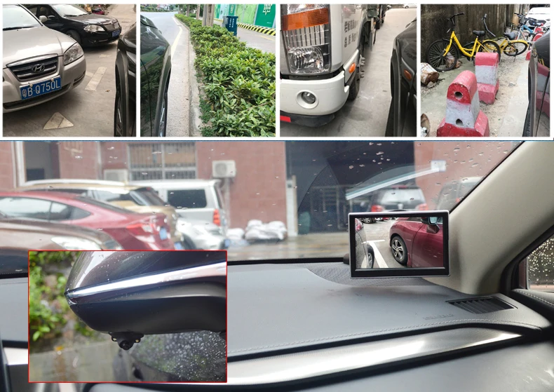 Qxny Мини HD Ночное Видение автомобиль левая и правая сторона ВИД Камера с 2 ИК светодиодный штормовой зоны съемки Водонепроницаемый простая установка