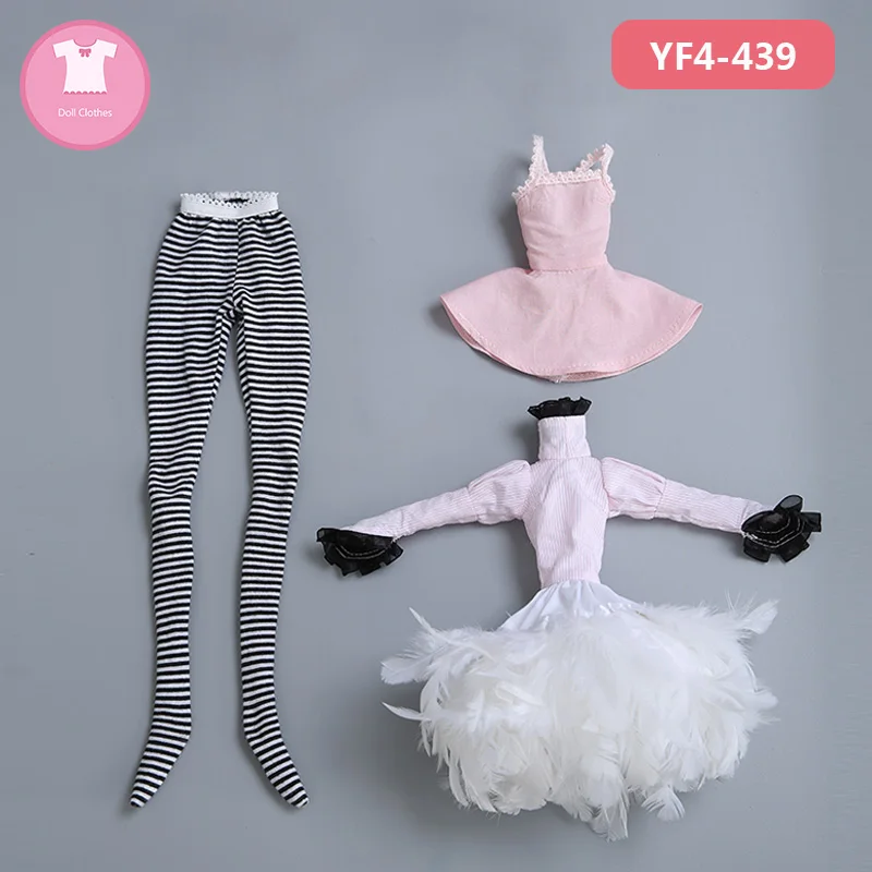 YF4-439 BJD одежда 1/4 Кукла тело для MSD женский Девушка черное платье YF4 до 365 для DC Queena аксессуары для игрушечной куклы - Цвет: YF4-439