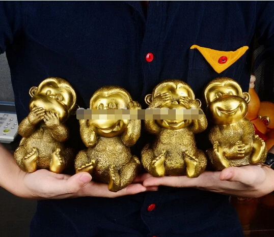 SUIRONG---320 + Медь четыре не Обезьяна талисман декорация Зодиак декоративные изделия