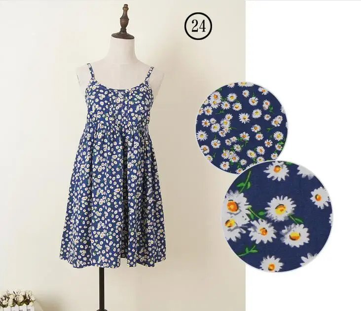 Женское Хлопковое платье с цветочным принтом короткое пляжное в винтажном стиле