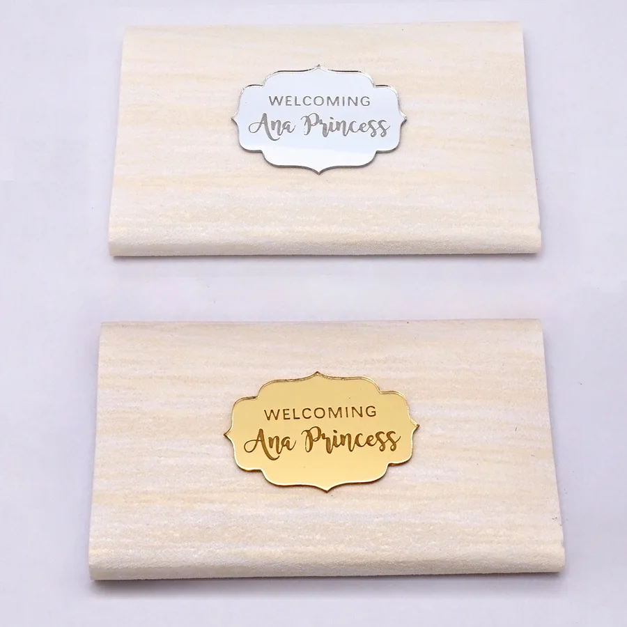 100 шт. именные зеркальные свадебные сувениры индивидуальные бирки