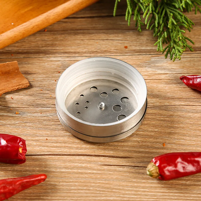 Hoomall Нержавеющая сталь приправа Jar Кухня Spice бутылка Стекло печать перец шейкер