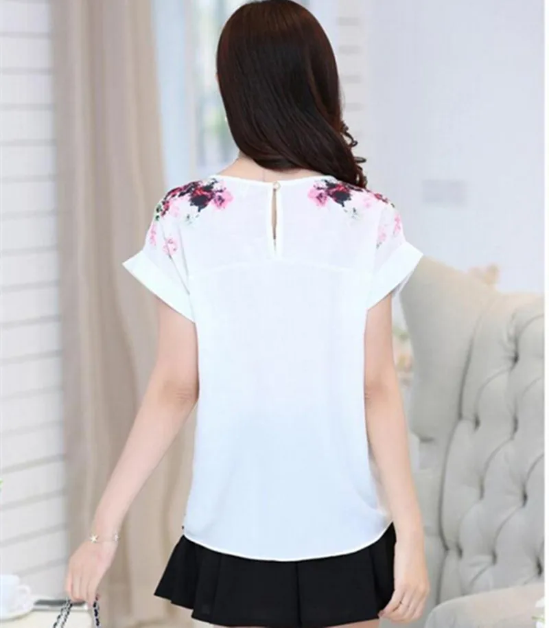 2016 новинка женские летние стиль печатных с коротким рукавом черный и белый