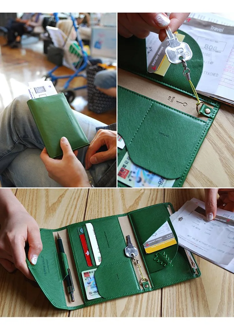 Многофункциональные бумажники для карт держатель Обложка на паспорт документы