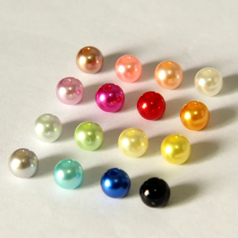 

Hot saling (6mm) 1000 pcs/lot variety of color ABS Imitation Pearls Bead, Making jewelry diy bead,Pearls round for crafts