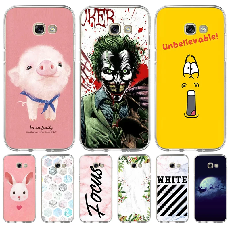 Joker Cute Marble Rabbit Pig For Samsung Galaxy S6 S7 S8 S9 Edge Plus A3 A5 A7 A8 2015 2016 2017 2018 J3 J5 J7 Case cover |