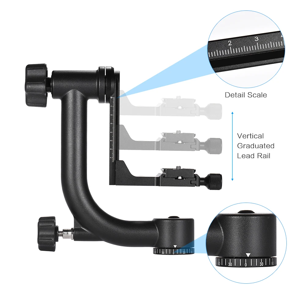 Andoer головка штатива сверхмощная металлическая панорамная для Canon Nikon Sony DSLR камера
