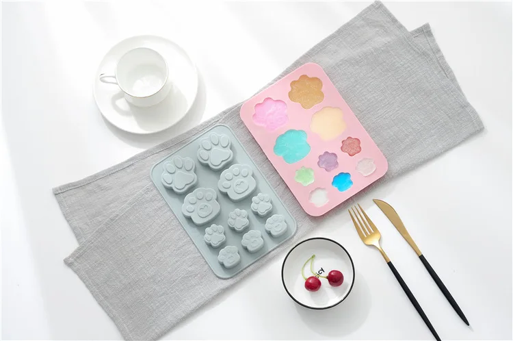 Собака ноги силикагель торт плесень Кошачий коготь мыло для рук прессформа