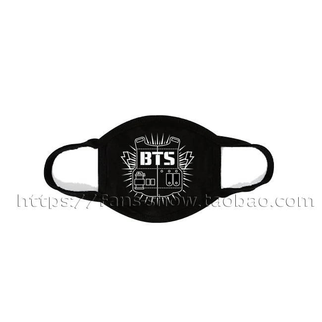 Маска для рта с логотипом Suga Jin Jimin V Jhope Jungkook Rap Monster - Цвет: A