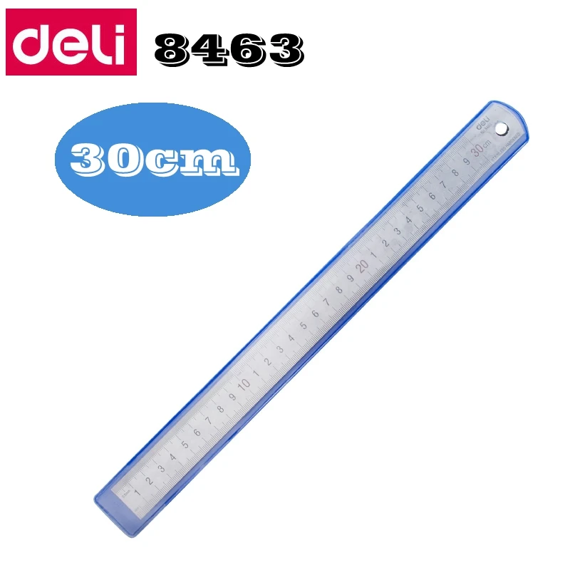 1 шт. Deli 8461/8462/8463/8464 офисный стол стальная линейка прямая Линейка металлическая линейка Нержавеющая Сталь Линейка 15 см 20 см 30 см 50 см