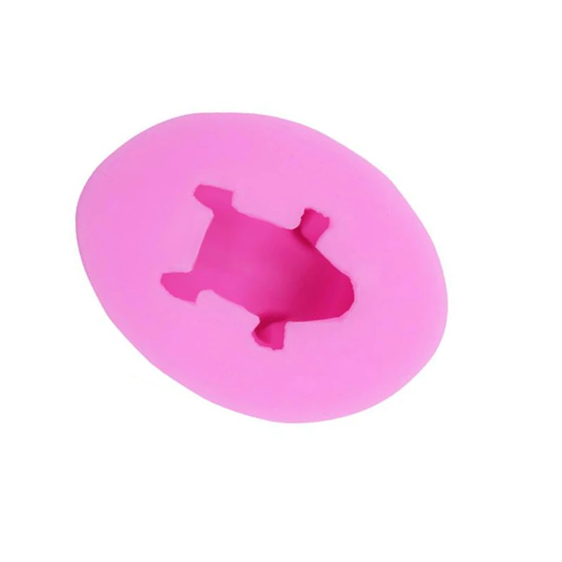 Pink 3D форма для мыла кролик животное силиконовая форма для торта Смола глина свеча кролик помадка кухонные инструменты для выпечки - Цвет: Pink