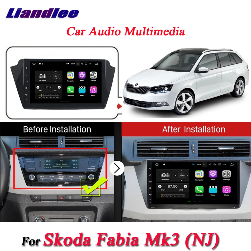 Liandlee автомобиля Android Системы для Skoda Fabia MK3 NJ~ радио USB gps Wi-Fi Нави навигации HD стерео Мультимедиа без CD DVD