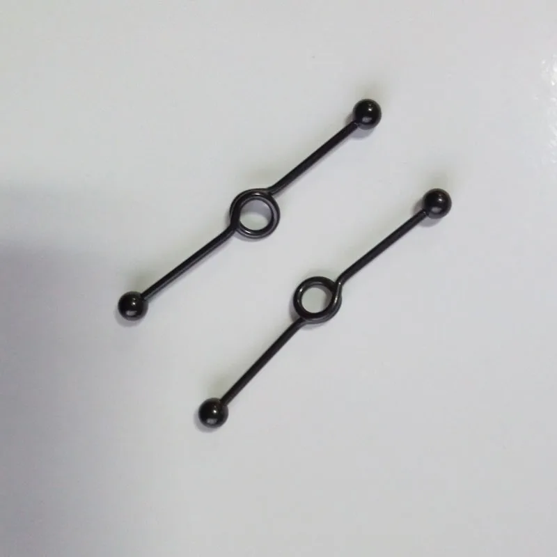 Серьги гвоздики из нержавеющей стали для пирсинга языка круглые ювелирные