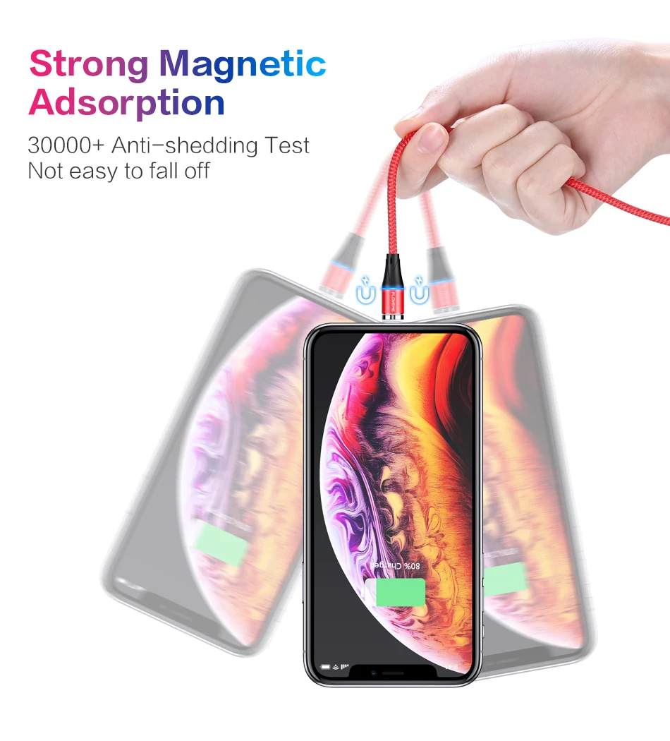 FLOVEME 3A Магнитный кабель Micro usb Тип C для iPhone XS 1 м магнит Быстрая зарядка кабель для samsung Xiaomi Microusb кабель typec