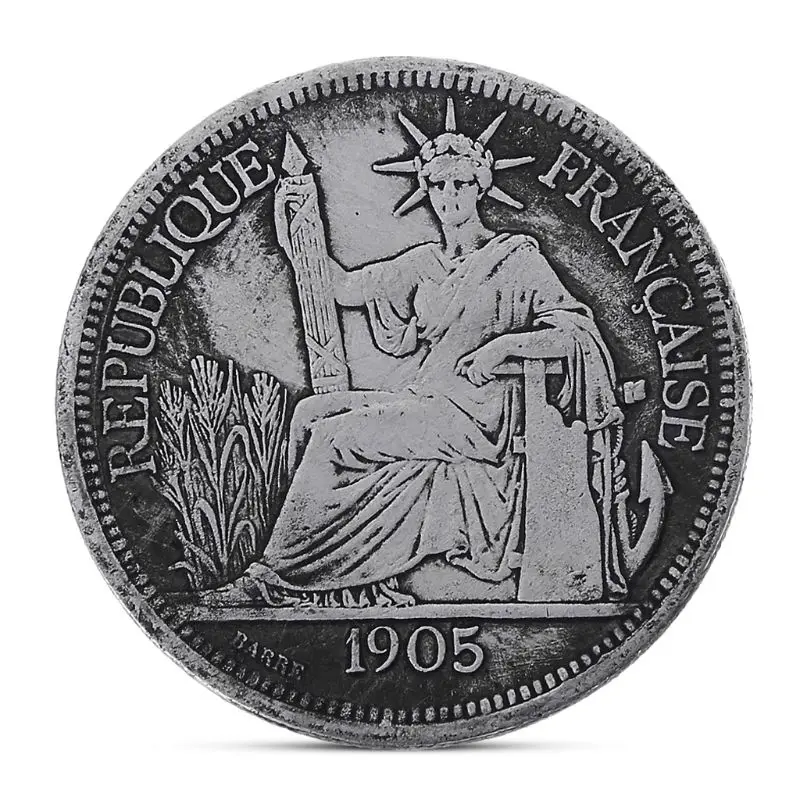1905 Франция статуя свободы США с факелом памятная задача монета | Дом и сад