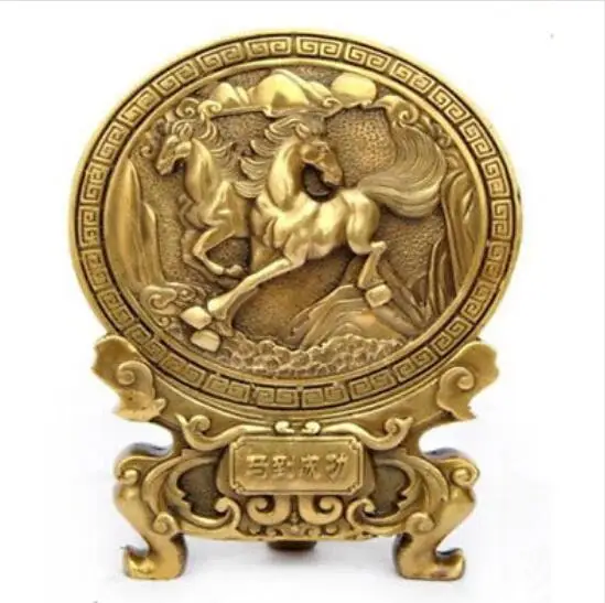 21cm New of feng shui furnishing articles Anaglyph Copper horse arts | Дом и сад