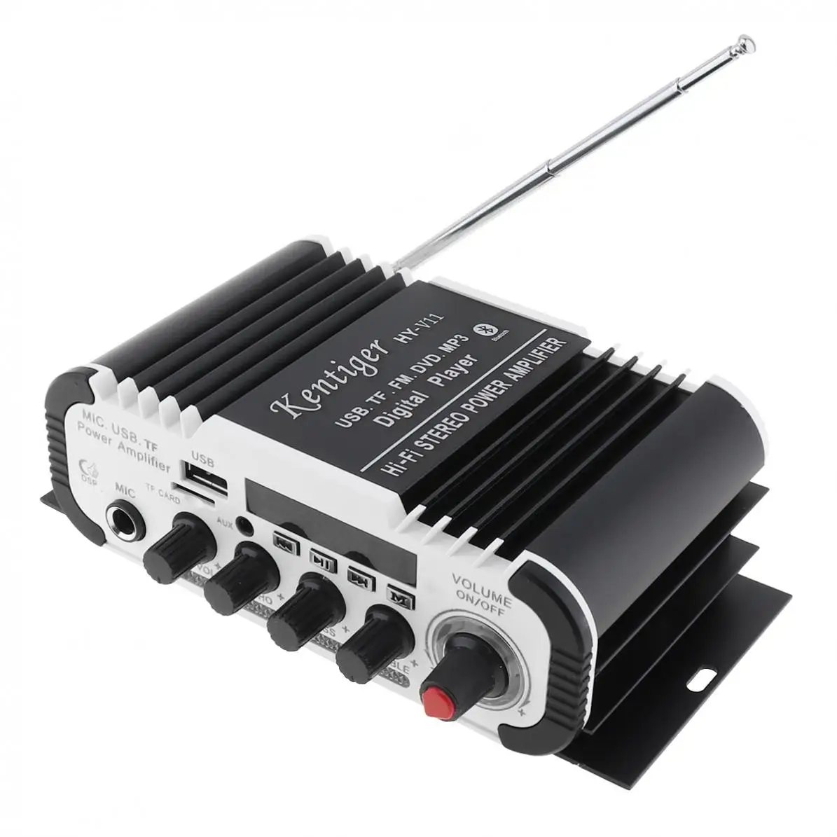 Kentiger V11 2 канальный Hi Fi Bluetooth автомобильный аудио усилитель мощности проводной