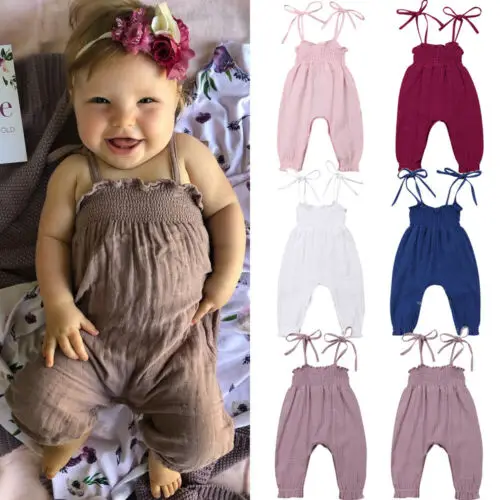 Новый Модный милый комбинезон Pudcoco для новорожденных малышей девочек на