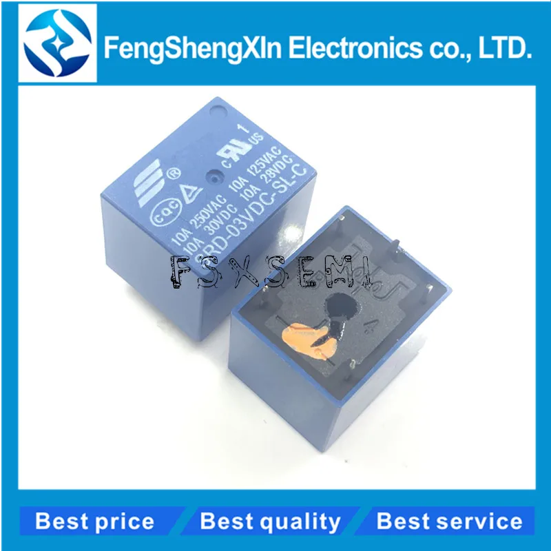 Реле 50 шт./лот реле SRD 03VDC SL C 05VDC 06VDC 3V 5V 6V 9V 10A 250VAC 5PIN T73|Интегральные схемы| |