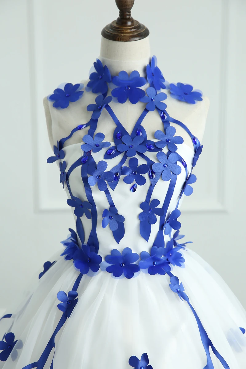 Кружевное бальное платье с открытыми плечами Mrs Win Engerla лямкой на шее|designer quinceanera
