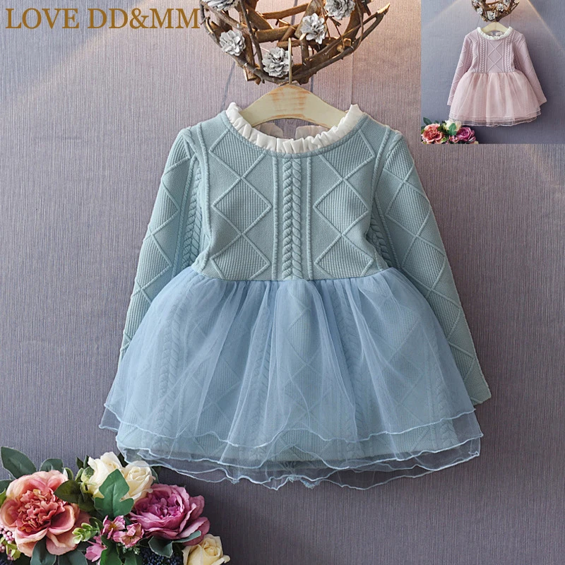 Платья для девочек LOVE DD &amp MM новинка 2022 детская одежда однотонное милое пушистое