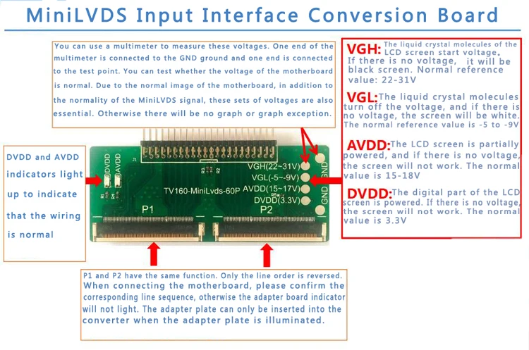TKDMR TV160-MiniLVDS-transfer LVDS конвертер с 7 и 6 поколения легко носить с собой-мощная функция защиты