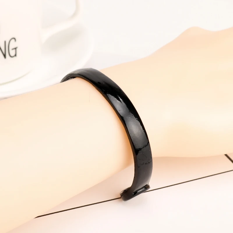 Классные черные байкерские механический ключ браслеты из нержавеющей стали в