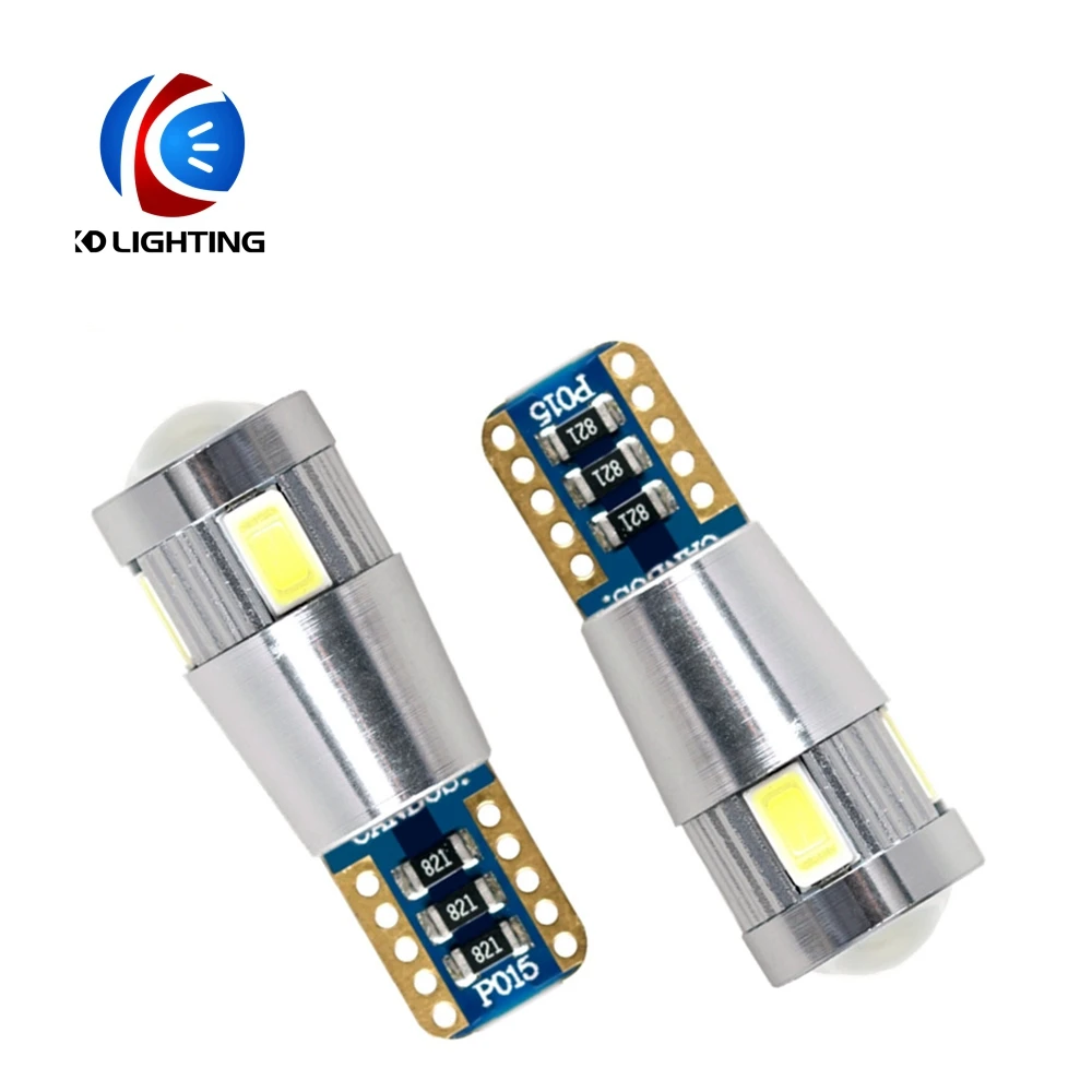 KD 2 шт./лот 5630 5730 T10 w5w Автомобильные canbus 6smd светодиодные лампы на танкетке