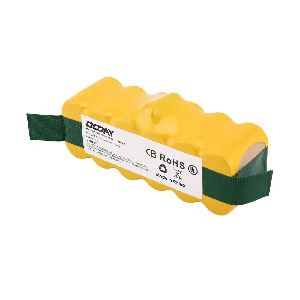 OCDAY 14.4V 4800mAh Ni-MH Vacuum Cleaner Rechargeable Battery Pack Replacement Suitable for Irobot Roomba | Электроника