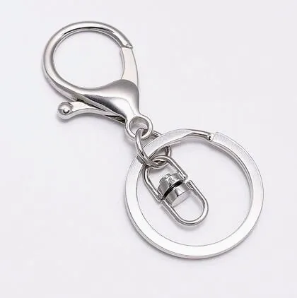 New NEW! 5pcs/lot 8 Colors Plated Keychain Key Ring Long 70 mm Lobster Clasp Hook Split Keyring Findings for | Украшения и