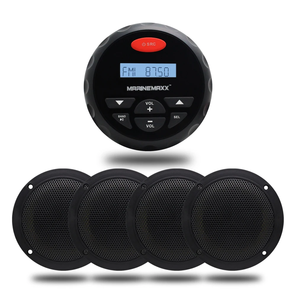 Морской Bluetooth Стерео FM AM радиоприемник MP3 плеер USB+ 4 дюймовый Морской водонепроницаемая лодка Динамик открытый ATV UTV Динамик s