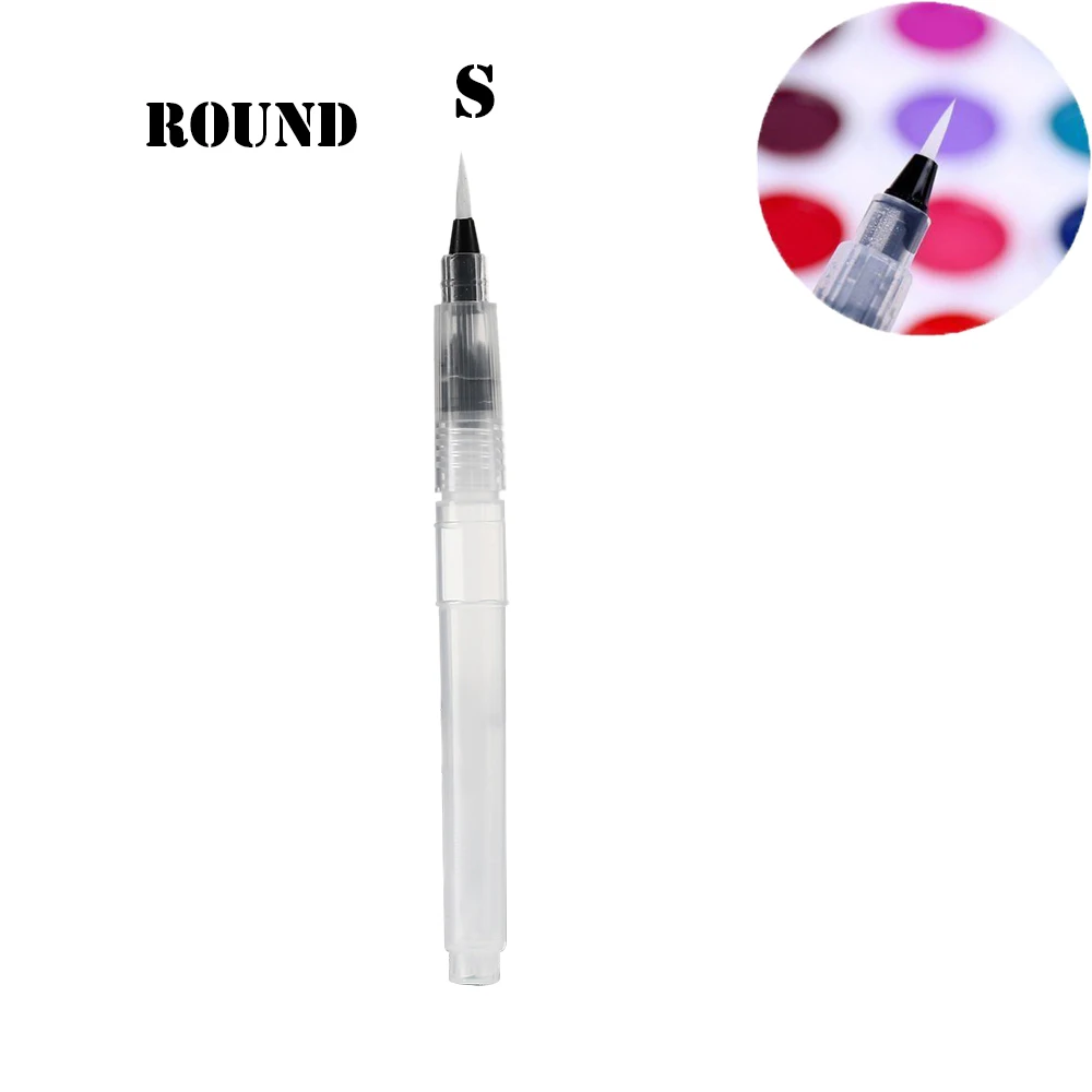 Round Tip (S) 1/3 шт. практика каллиграфии торт картина для декора акварель кисти пилот чернил многоразового водный маркер, инструменты для украшения торта - Цвет: Round Tip (S)