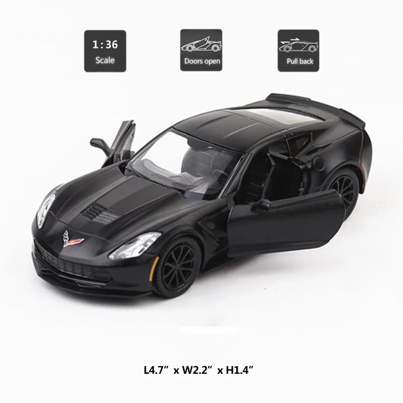 HOMMAT Simulation 1:36 Chevrolet Corvette Grand Sport C7 сплав литая под давлением металлическая игрушка