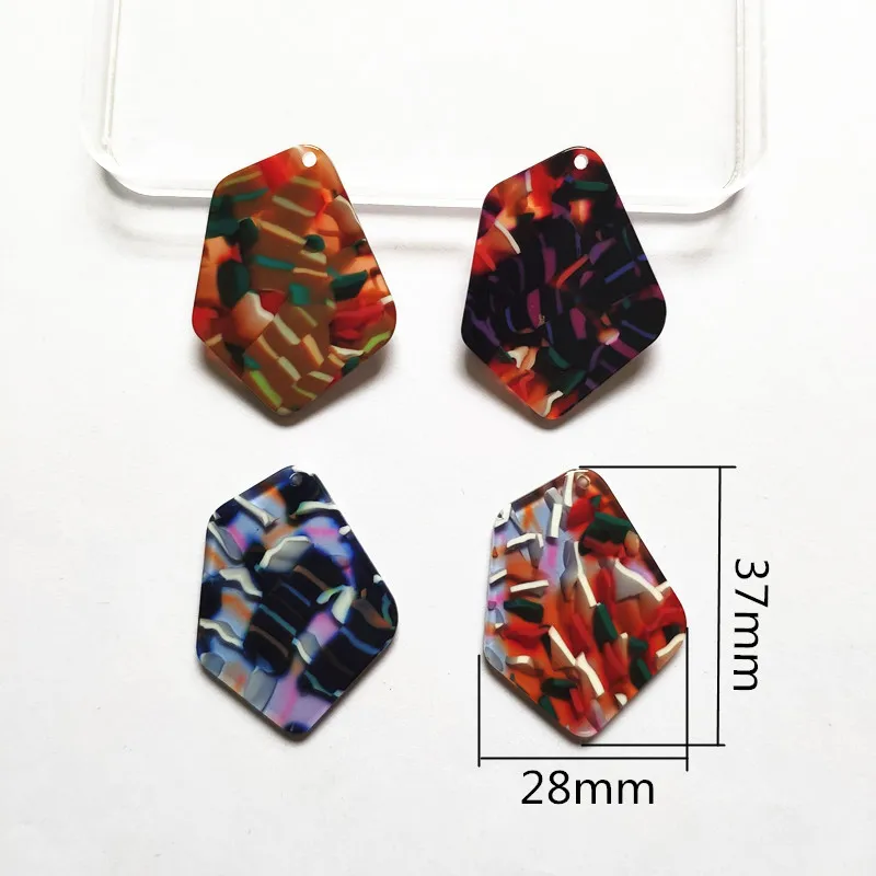 4 color Random mix Новое поступление! 37x28 мм 50 шт. уксусная кислота неправильной формы подвески для сережек аксессуары, детали для серег ювелирных изделий - Цвет: 4 color Random mix