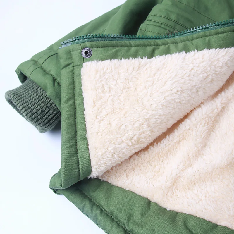 

New winter children down & parkas warm 3-10Y kids clothes England style outerwear for girls boys color green khaki coats girls