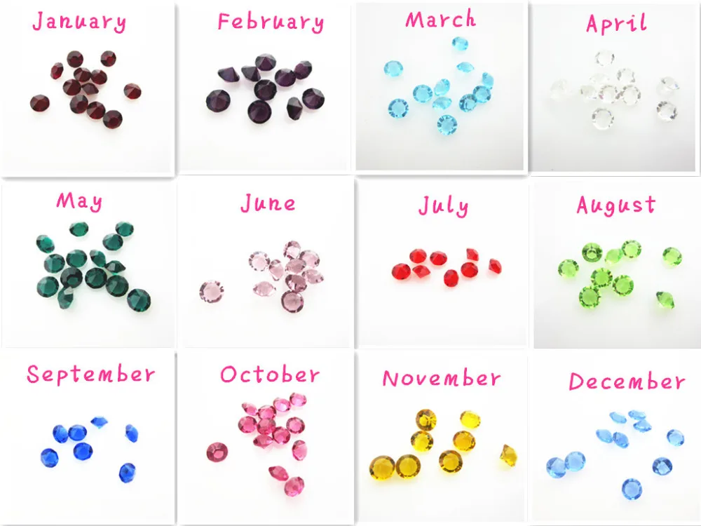 

Hot selling 4mm 1200pcs/lot mix 12 month different color crystal birthstone floating charms living glass locket(per color 100pcs