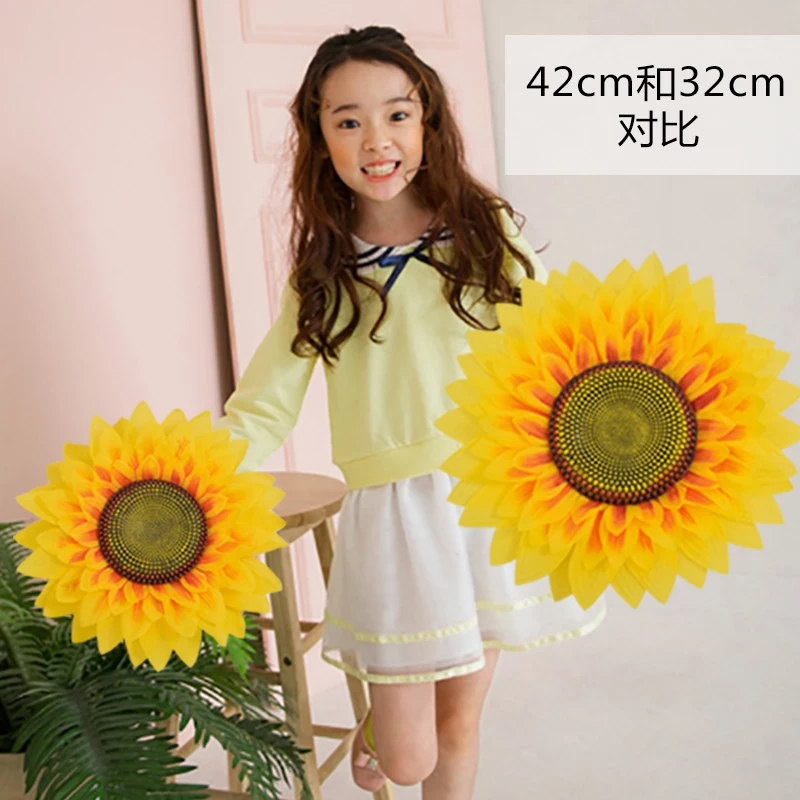 Children's props Sunflower imitation flower Dancing Costumes for the festival celebration Student sports meet | Дом и сад