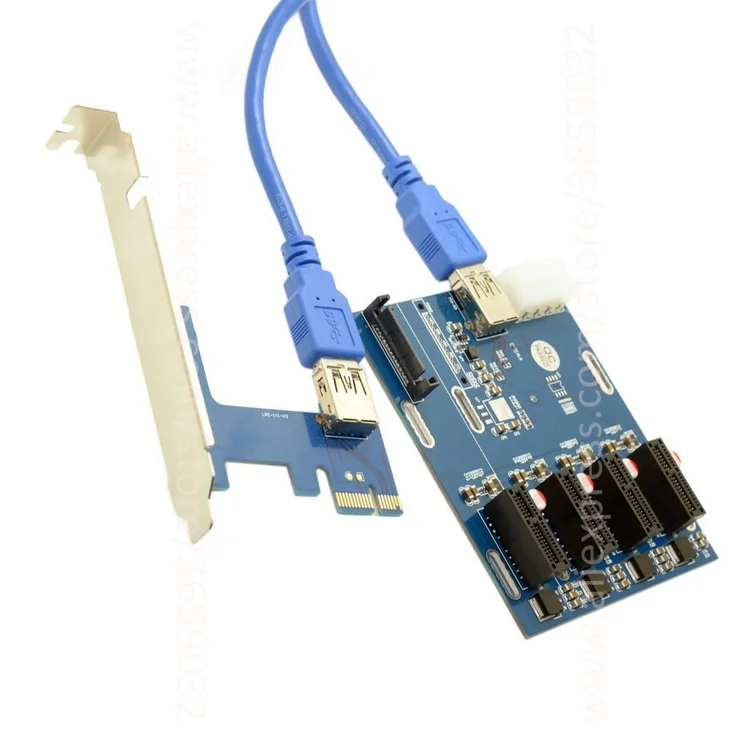 PCI e Express 1Х до 4 порта 1х переключатель мультипликатор разветвитель концентратор