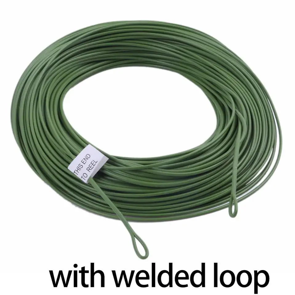 with welded loop Maximumcatch 10/12 WT 100FT Вес вперед плавающей Fly Рыбалка линии с сваренная петля - Цвет: with welded loop