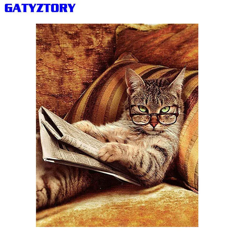 5 GATYZTORY рамка абстрактные деревья Сделай Сам картина по номерам пейзаж Ручная роспись маслом Современная Настенная живопись Домашний декор уникальный подарок - Цвет: 5
