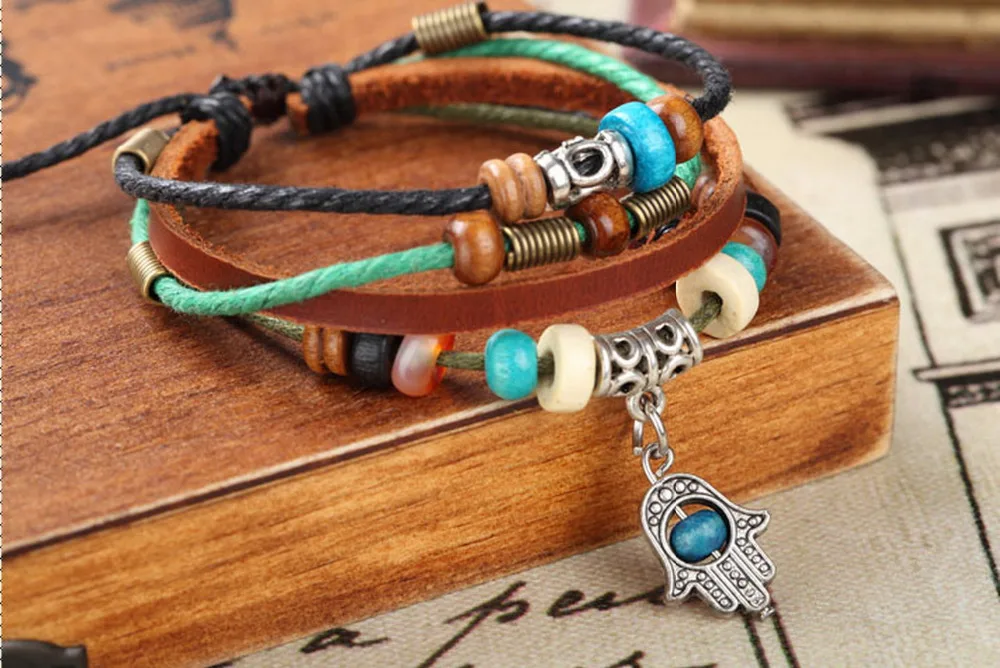 Бесплатная доставка 2014 курорт - стиль естественно щебень кожа ручной работы