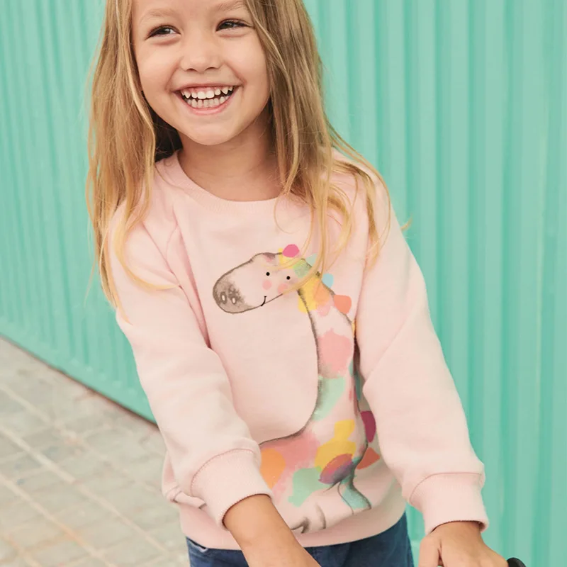 Little maven2-7Years Autumn Cotton Giraffe Print Toddler Kid's Baby Girl's Sweatshirt Children's Clothes For Girl Sweater Fleece