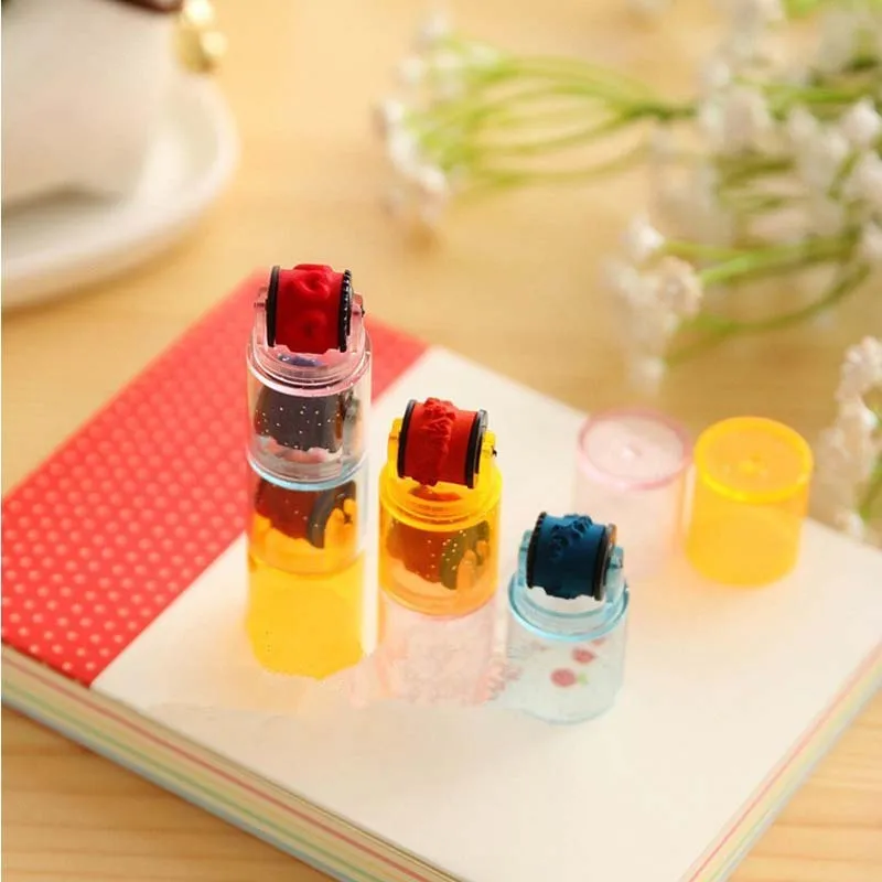 1 шт в лоте Красочные мультфильм прокрутки штамп набор игрушек для детей