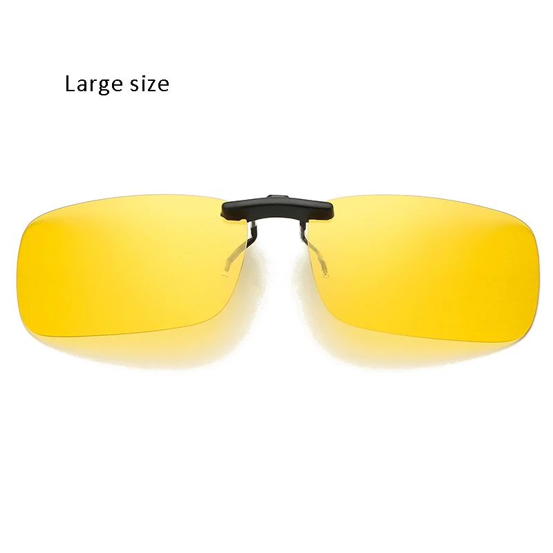 yellow large size Фотохромные поляризационные солнцезащитные очки с клипсами UV400, поляризованные очки для рыбалки, поляризованные очки Rimelsss с клипсами для оптической оправы - Цвет линз: yellow large size