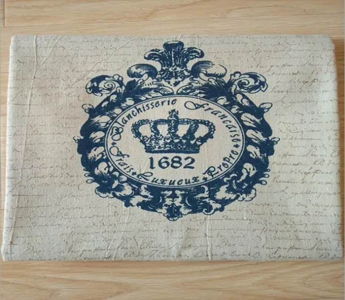 

150cm X 50 cm positioning the crown pattern fabric cotton linen printed cloth for tablecloth/pillow/curtains/decorative cloth