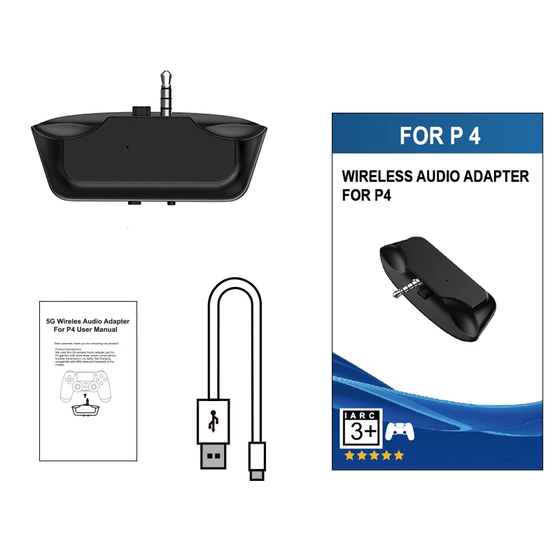 Аудио адаптер Powstro 3 5 Jack Bluetooth для PS4 игровой конвертер с ручкой беспроводной аудио